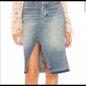 Free people denim skirt